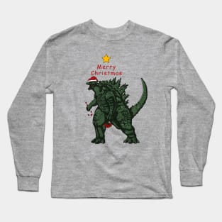 Godzilla Merry Christmas Long Sleeve T-Shirt